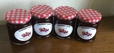 4 Jars of Homemade Cherry Jam - 8 oz