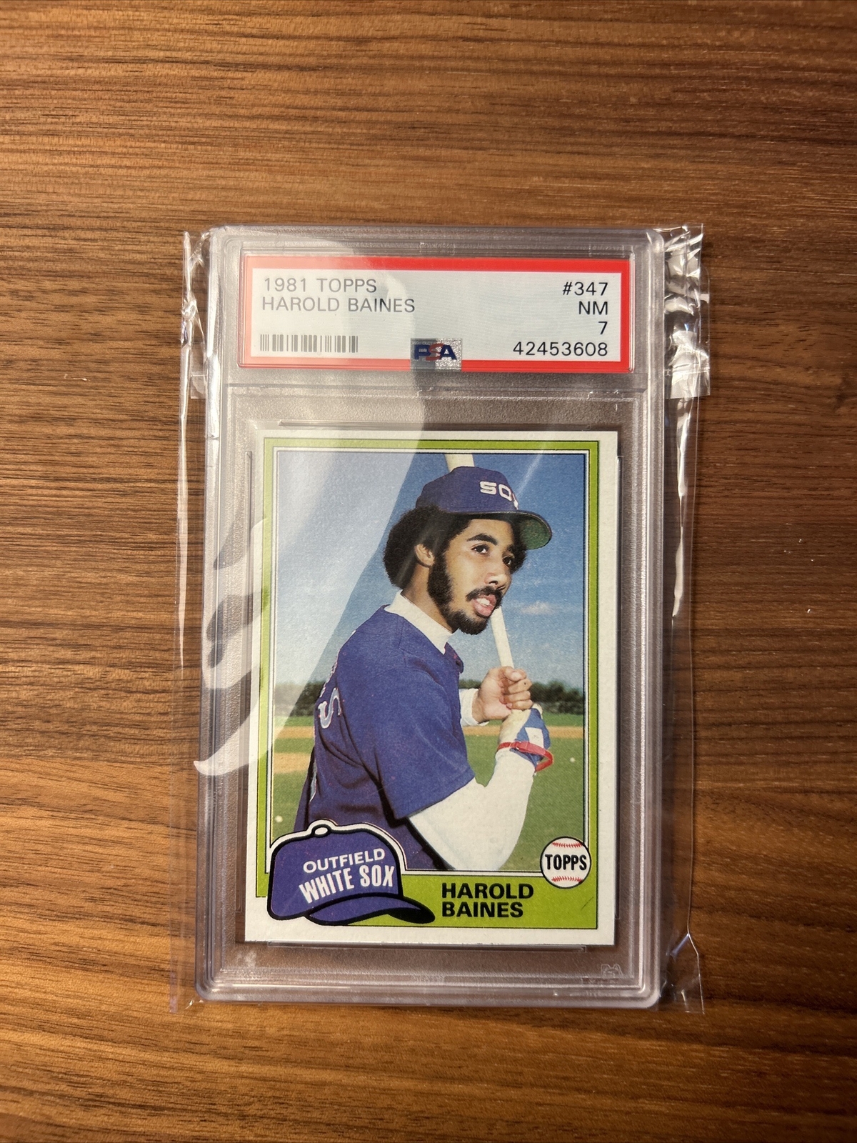 1981 Topps - #347 Harold Baines (RC) psa 7- HOF