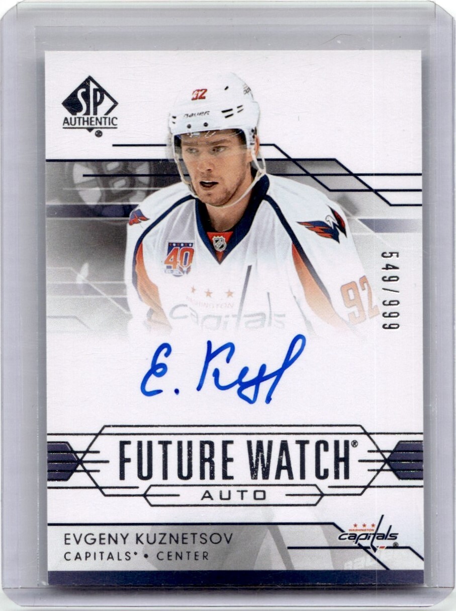 2014-15 SP Authentic Future Watch Autograph Rookie Evgeny Kuznetsov RC Auto /999