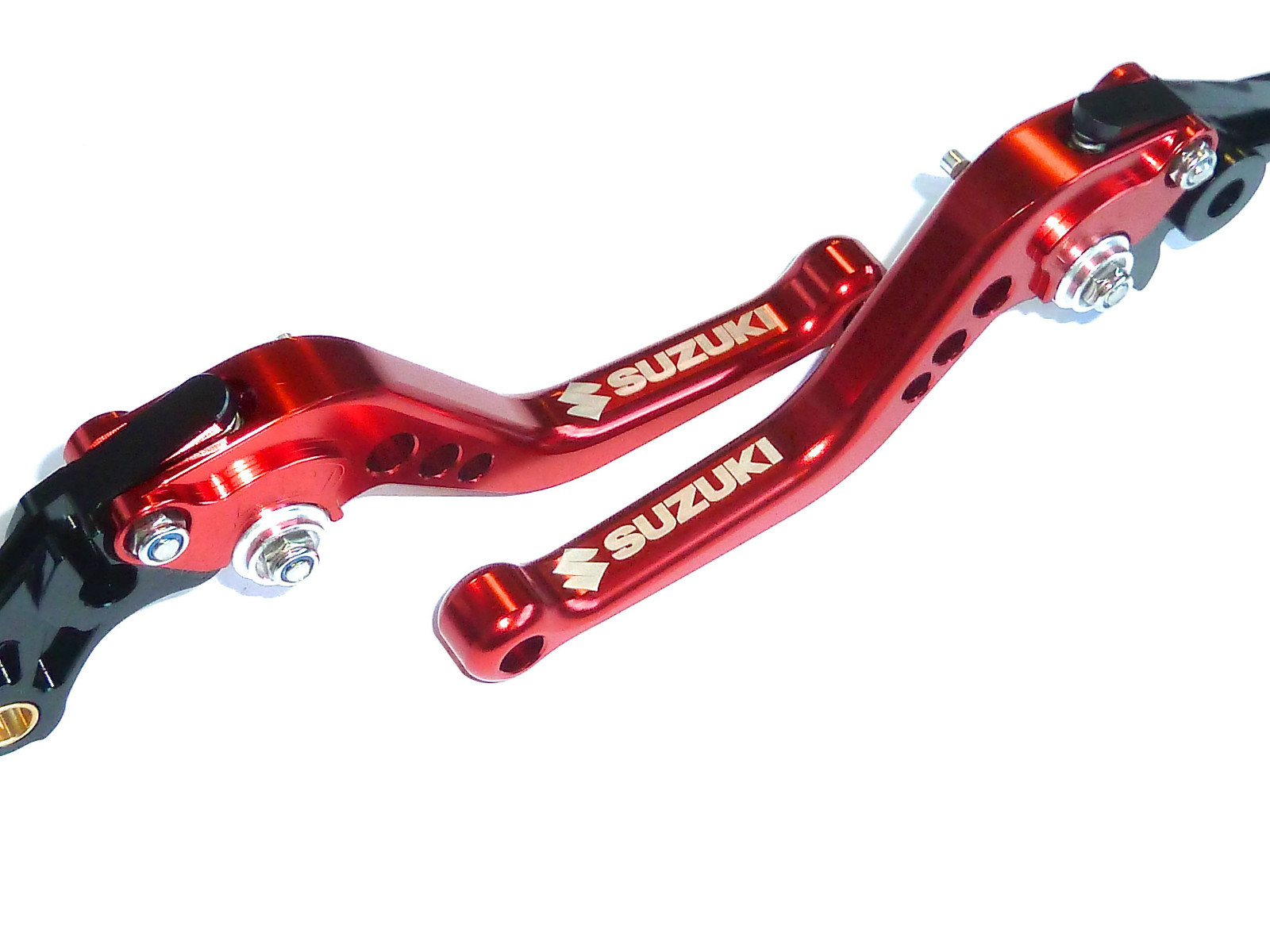SUZUKI GS500E GS500F GS500 SHORT RED BRAKE CLUTCH LEVERS ROAD RACE