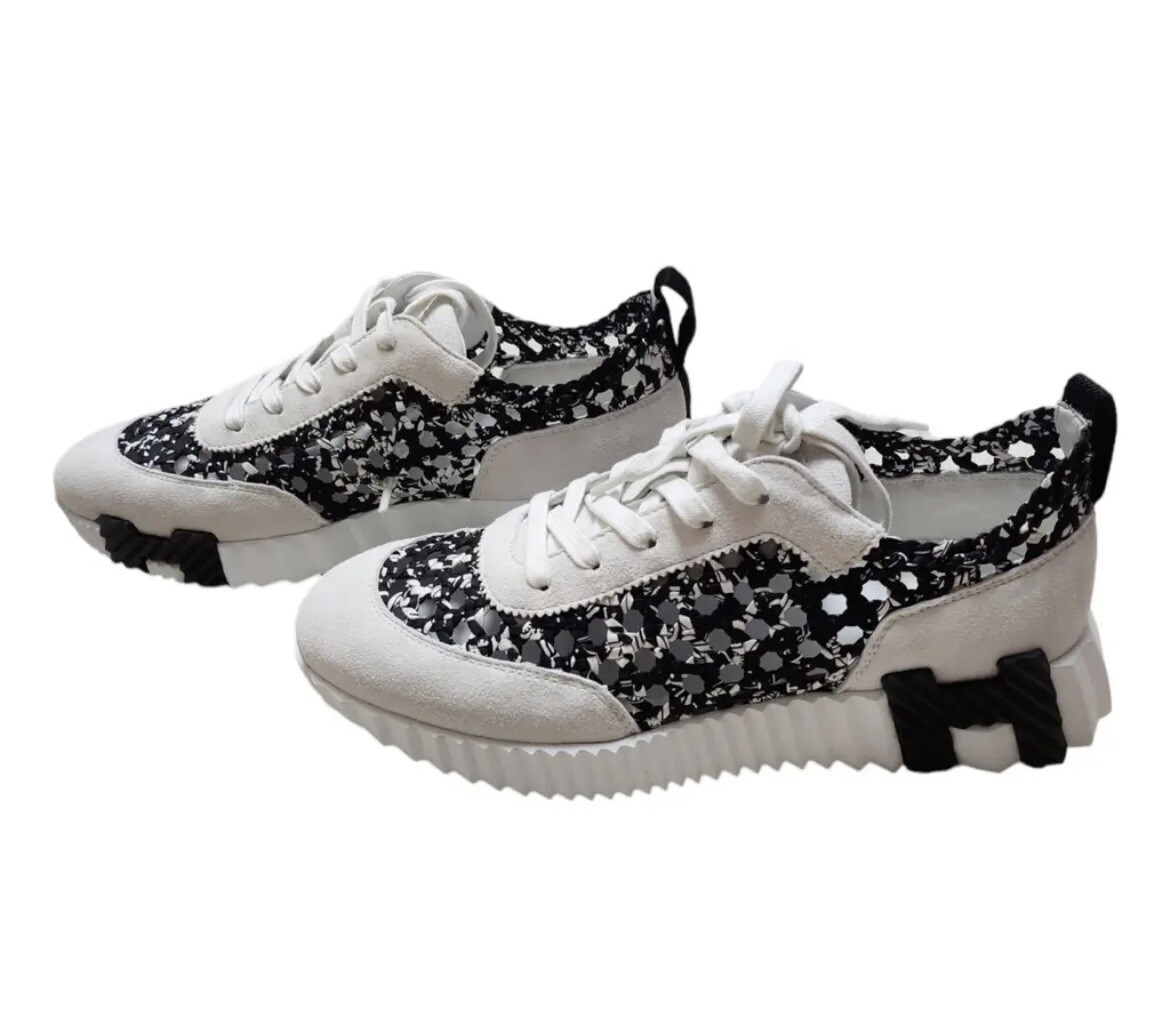 Hermes Sneakers 46 White Black AUTHENTIC | eBay