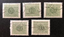 1954 CZECHOSLOVAKIA Postage Due Stamps Green