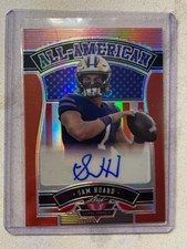 SAM HUARD 2022 Leaf Valiant Football Orange AUTO # 8/25 Autograph