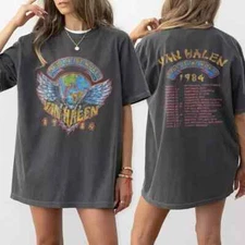Vintage 1984 Van Halen Tour Of The World For Men Women Unisex T-Shirt All Size