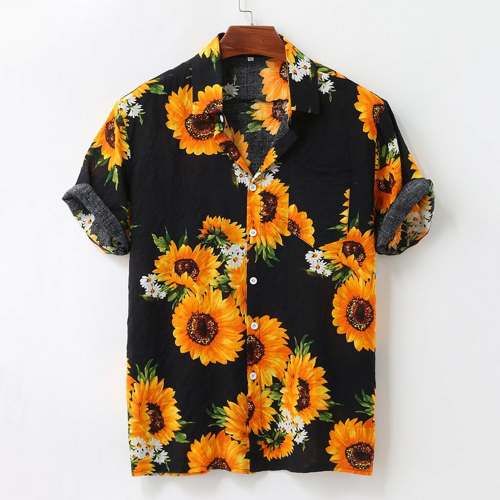 80s vintage sunflower shirt 半袖シャツ ひまわり Amazon.com: Sunflower Hawaiian Shirt Mans Short Sleeve
