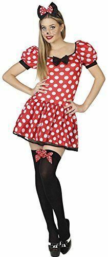 COSTUME CARNEVALE TOPOLINA VESTITO DONNA MINNIE ROSSO BIANCO TAGLIA XS-S  ATOSA | eBay