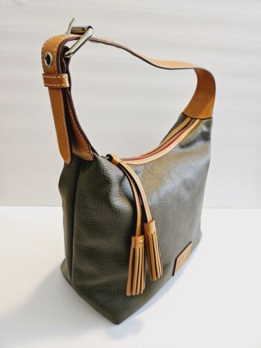 Dooney & Bourke Patterson Pebble Leather Hobo/shoulder Bag Taupe J12966624. NWOT - Picture 3 of 19