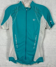 Pearl Izumi Elite Cycling Jersey Teal Womens Medium Full Zip InR Cool Pockets SS