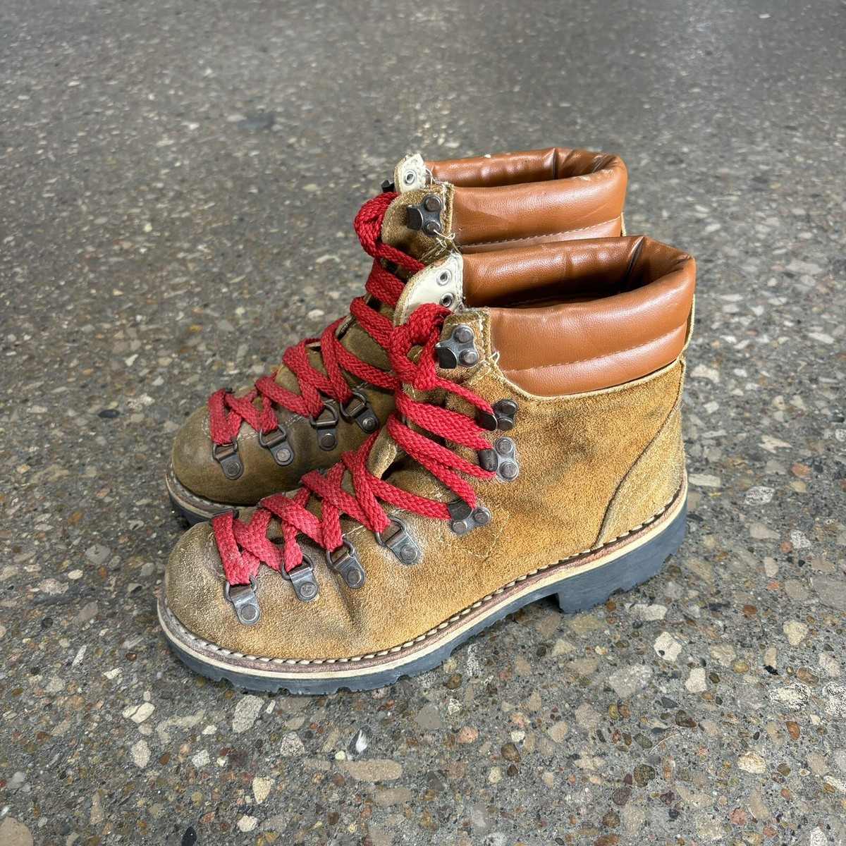 Vintage Kinney Colorado Leather Hiking Boots Mens 5D Made in Italy