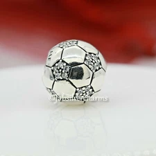 Authentic PANDORA Sparkling Soccer Ball #798795C01 Boy Girl Son Daughter Charm