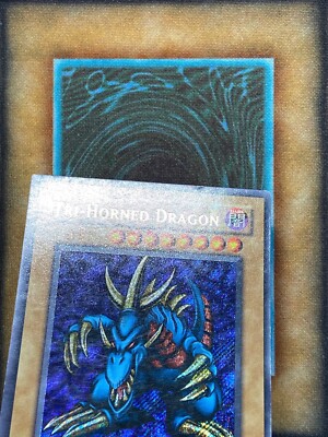 Yugioh Tri-Horned Dragon LOB-000 Secret Rare 1st Ed GLOSSY PRINT