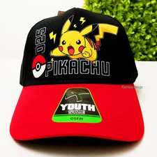 Pokemon Cap Snapback Pikachu Youth Baseball Hat New Pokeball