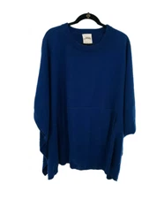 Dubgee By Whoopi Women's Navy Blue Poncho SZ 0 With Front Pocket