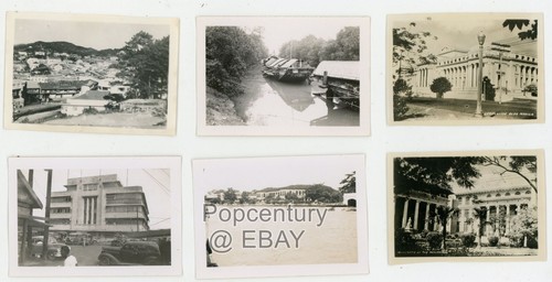 Vintage 1946 Photograph Philippines Manila Views Landmarks Lot of 6 Photo