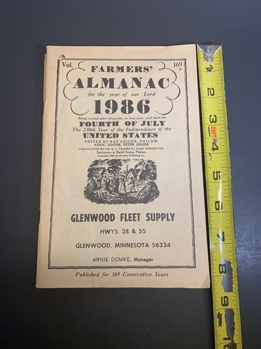 VTG Farmer’s Almanac Lot - 1973, 1974, 1978, 1986 Go Gambles Glenwood, MN - Picture 14 of 15