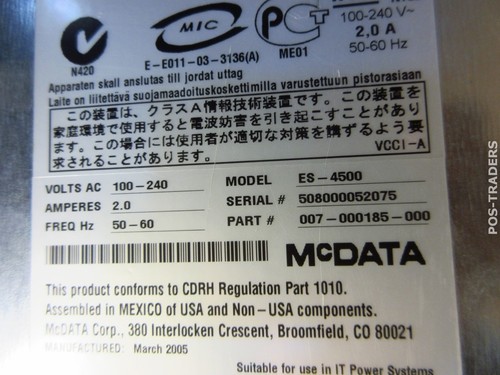 McData Sphereon ES-4500 24 Port Fibre Channel Fabric SAN Switch INCL 24X SFP'S - Bild 4 von 4