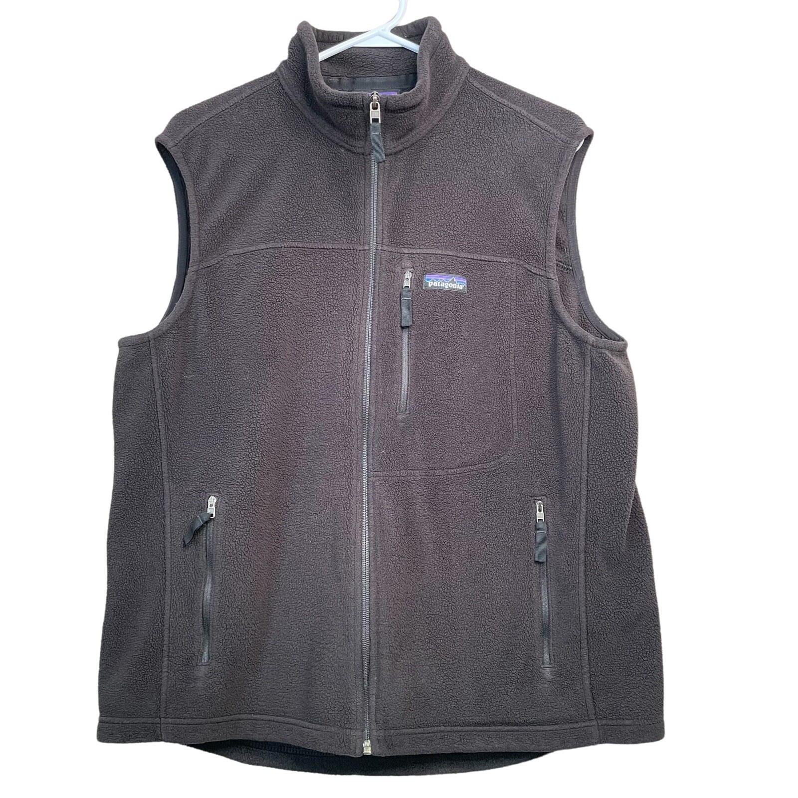 Patagonia Vest Men's Large Classic Dark Brown Synchil… Gem