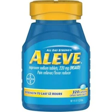 Aleve Pain Reliever, 320 Caplets EXP  2026+