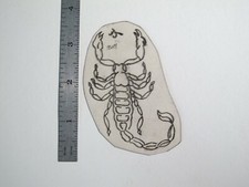 vtg 1960s Tattoo Flash acetate stencil Texas Scorpion signed v2 TX