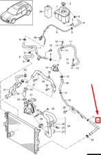 PORSCHE CAYENNE 92A Cooling System Water Hose 95810655140 NEW GENUINE
