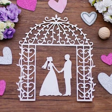 Wedding Couples Metal Die Cuts, Wedding Couples Cutting Dies Cut Stencils Car...