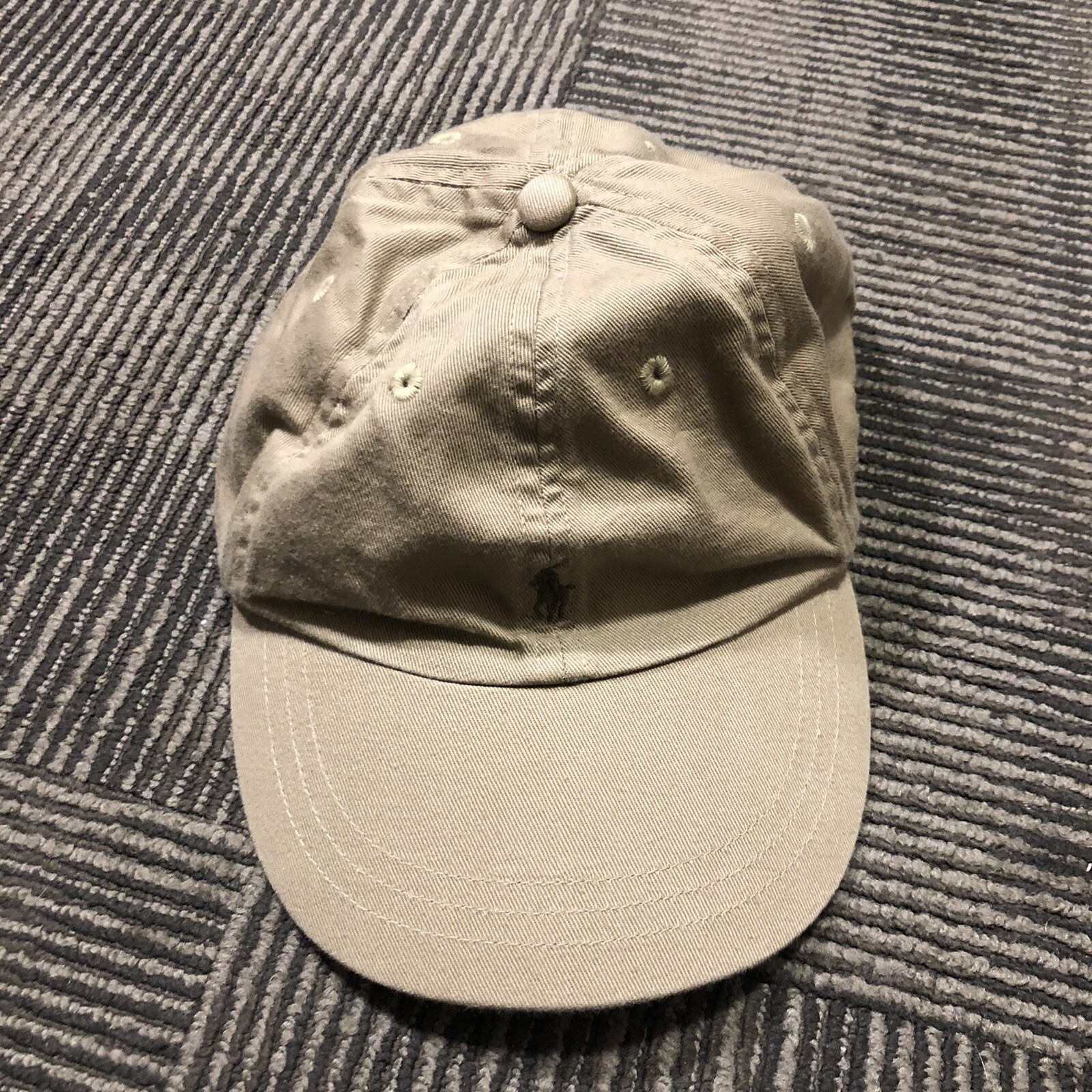 Polo Ralph Lauren Youth Boys Vintage Cap Adjustable Tan Cotton Strapback Pony