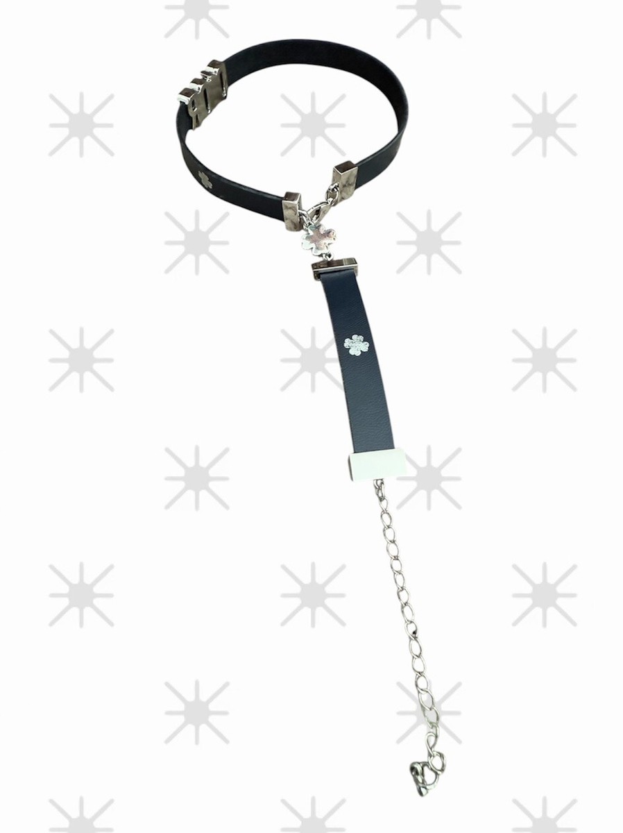 DIOR Beauty Black Wrap Bracelet/Choker Silver Lucky Charm
