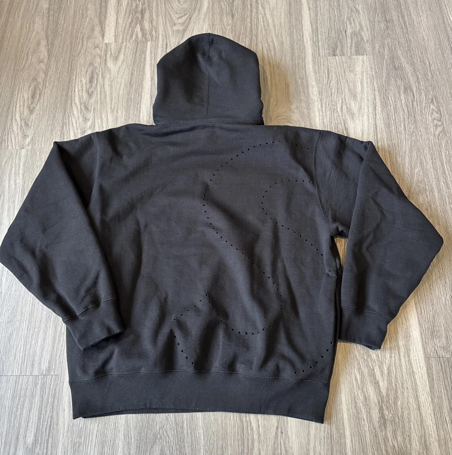 Felpa con cappuccio Supreme Laser Cut S Logo Nera Unisex Taglia Large. SS21