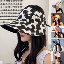 Wide Brim Sun Protection Visor Hat Women Ladies Double-sided Beach Hat Anti-UV