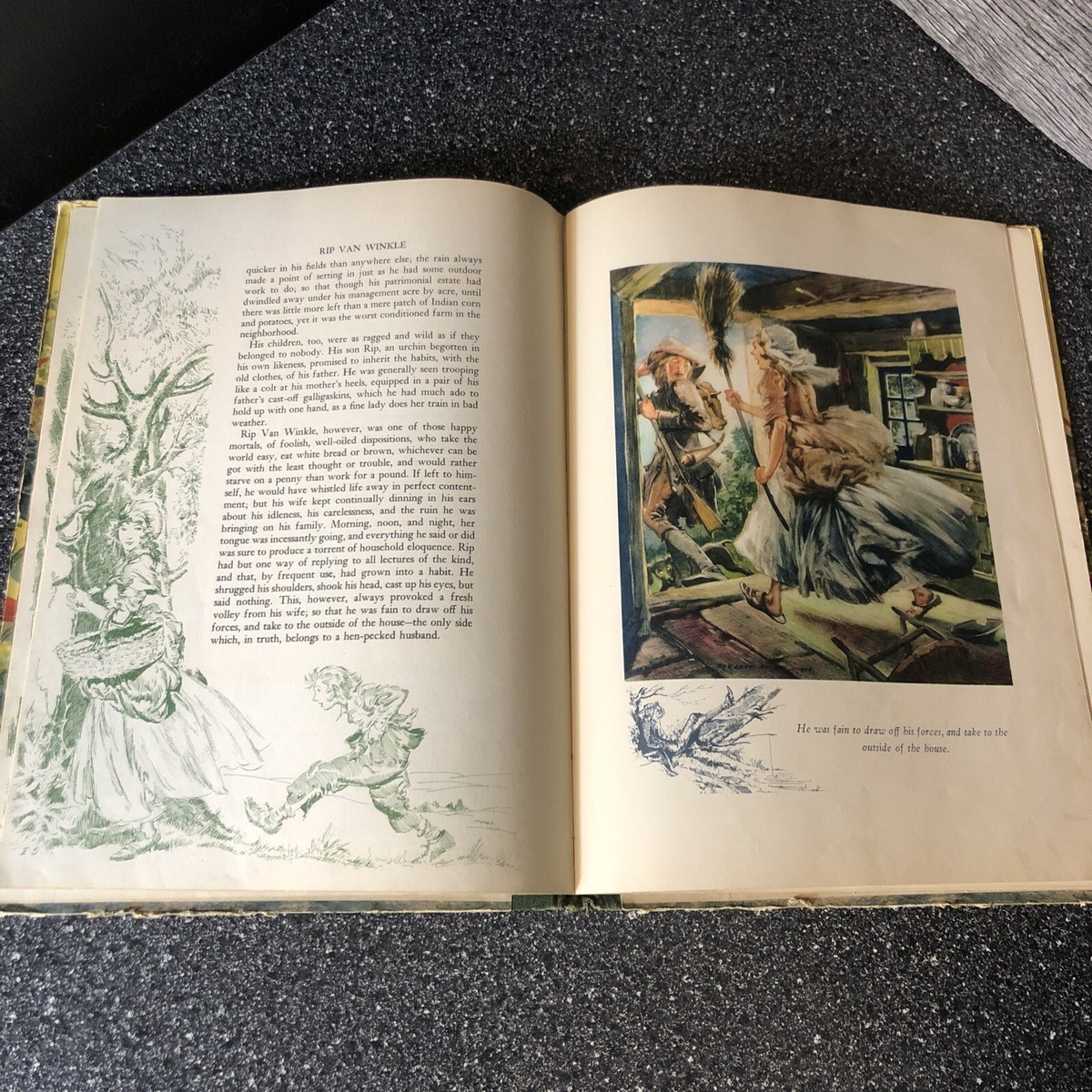 Antique 1939 “Rip Van Winkle” Book By: Washington Irving
