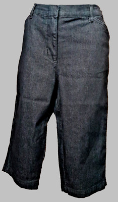 Strag Strich White Stag Stretch Black Jeans Capri Pants Size 16 AVG | eBay