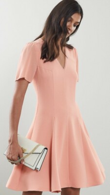 reiss pale pink dress