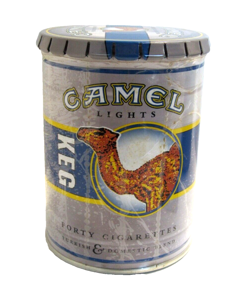 Camel Light Cigarette ADVERTISEMENT KEG Tin Cannister Dispenser
