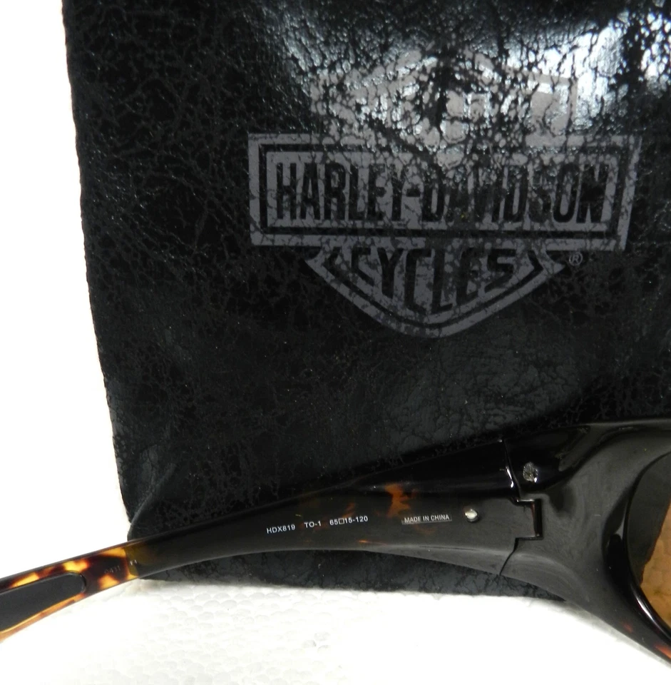 GAFAS DE SOL HARLEY DAVIDSON MARCO LLAMA TORTUGA HDX819 DE COLECCIÓN CON ESTUCHE LISTAS PARA RX Foto 3 de 3