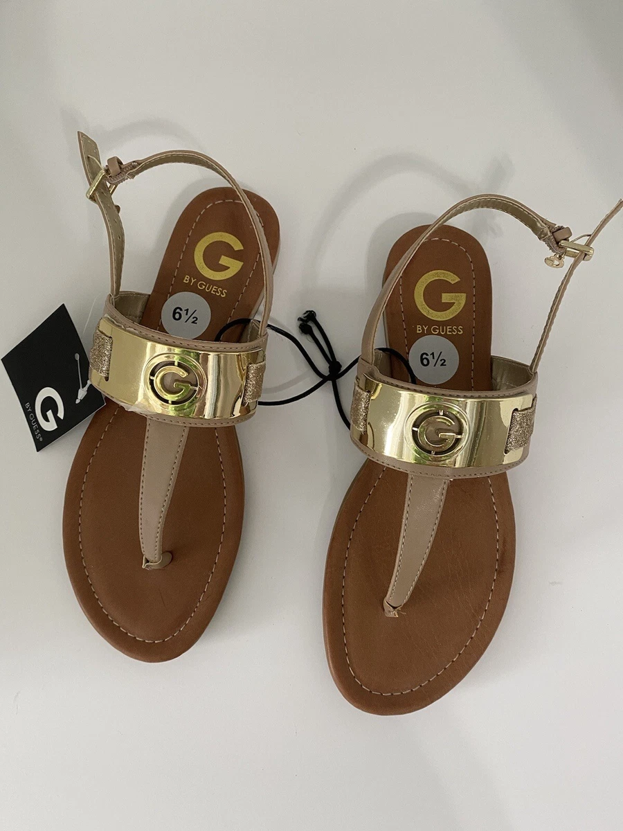 Guess brown flat sandals Outlet