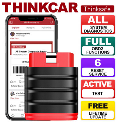 THINKSCAN Thinksafe OBD2 Bluetooth Scanner Car Code Reader All System Diagnostic