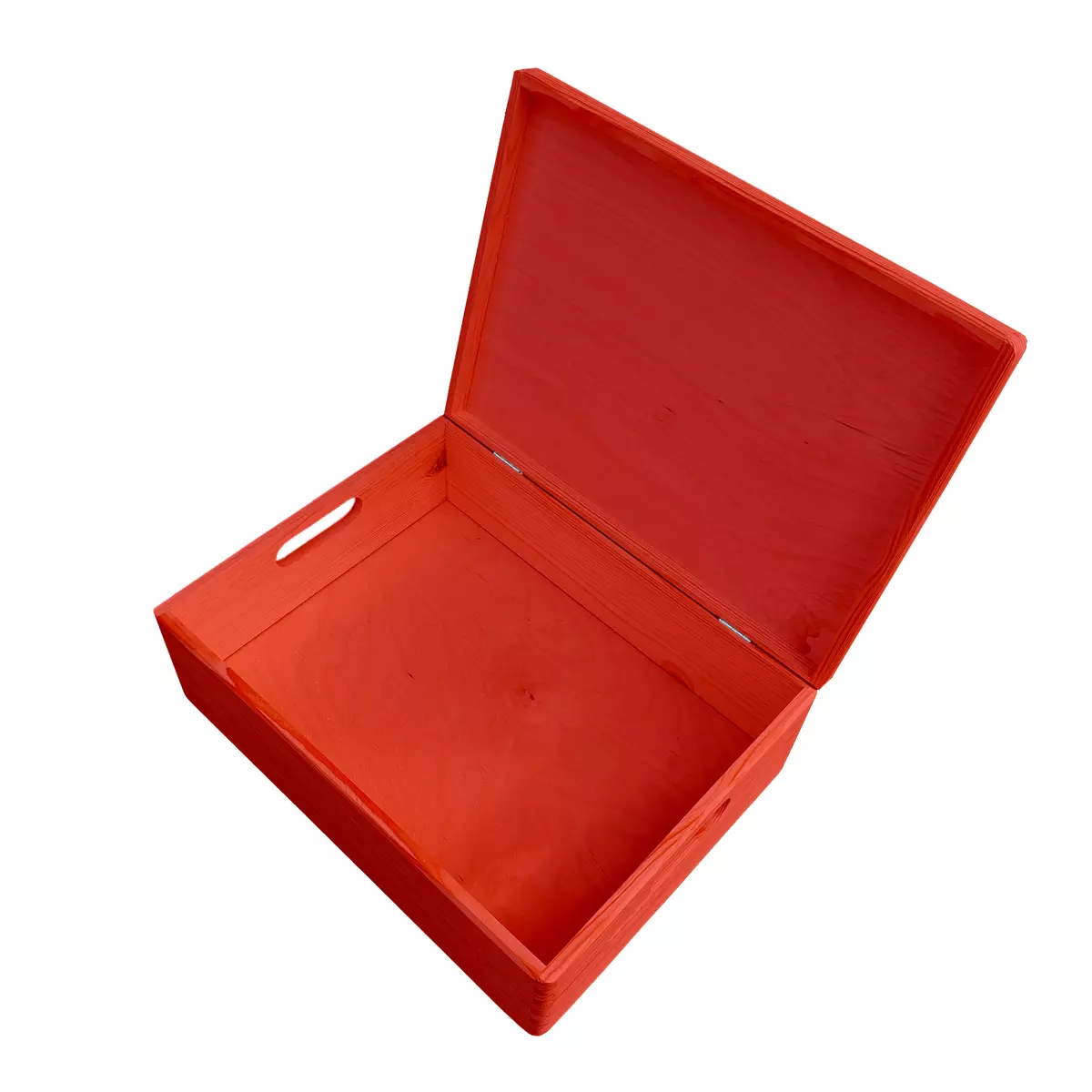 Red wooden toy box deals