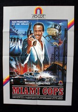 MIAMI COPS * VIDEO-POSTER A1 German 1-Sheet �89 Richard ROUNDTREE beidseitig