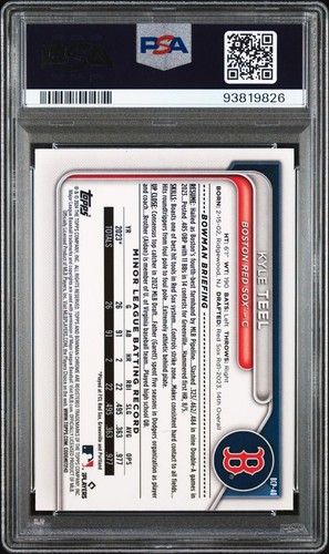 KYLE TEEL PSA 10 2024 Bowman Chrome Gold Shimmer Refractor #BCP48 34/50 - Picture 2 of 2