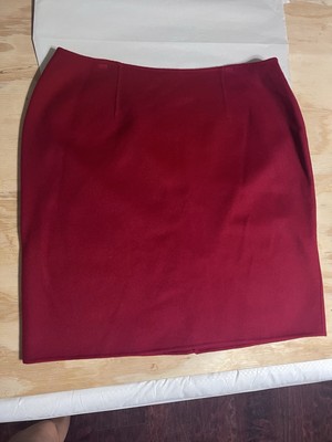 Talbots Plus Sz 16W Women’s Red Pencil Skirt Wool Winter Work Wear Holiday  Event