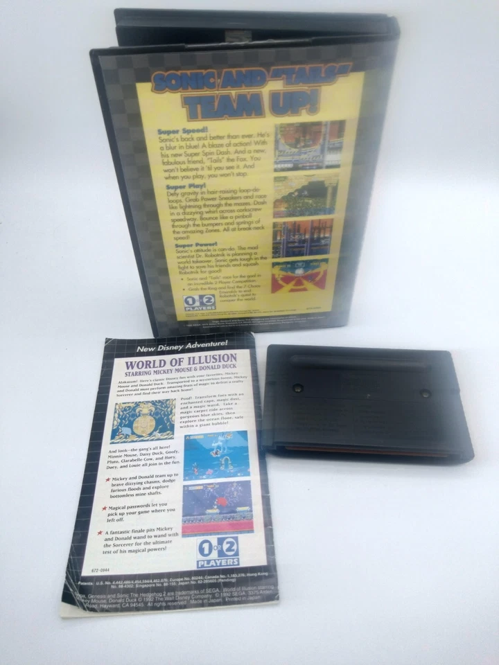 Sonic the Hedgehog 2 With Manual, Box (SEGA Genesis, 1992)(Working) - Image 2 of 2