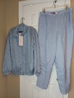 Vintage Silk Track Suite/ Longsleeve Jacket& Pants Sky Blue ~ O N F A New York