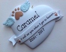Personalized Christmas Ornament In Memory of Pet Dog, Cat, RIP, In Loving Memory