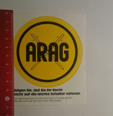 Aufkleber/Sticker: ARAG zeigen sie daß sie ihr recht nicht auf die (09121619)