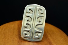 925 Sterling Silver Embossed Southwestern Design Ring Band size 7.5