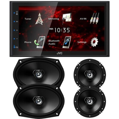 #ad #ad JVC KW M180BT 6.75quot; Screen Bluetooth USB Car stereo amp; 6.5quot; amp; 6.9 JVC Speakers $289.99