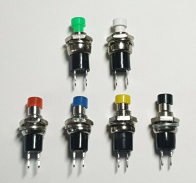 Power/Reset Drucktastenschalter - 5 mm 2-polig - Farbe wählbar - Kostenloser Versand im Vereinigten Königreich