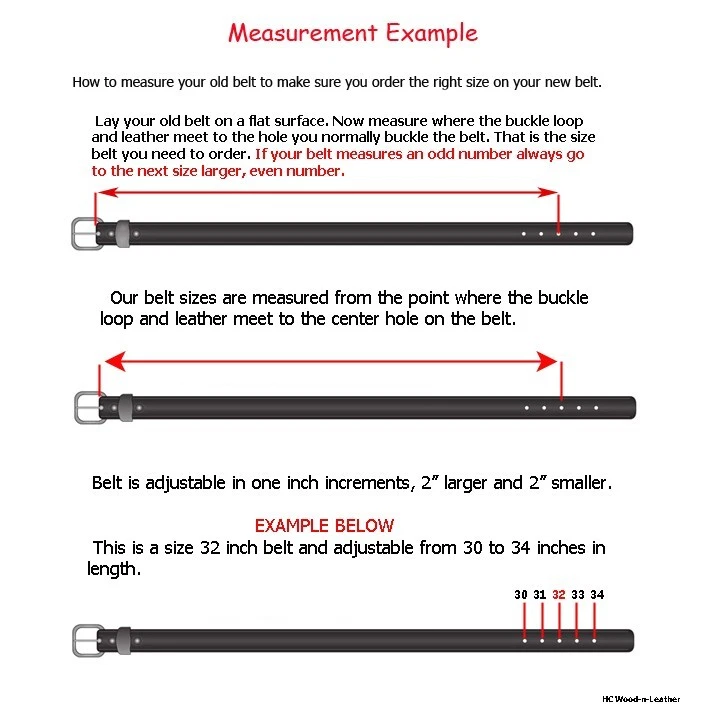 Men's Genuine Buffalo Full Grain Leather Belt, 1 1/2" width, Handmade, By Amish - Image 4 of 4