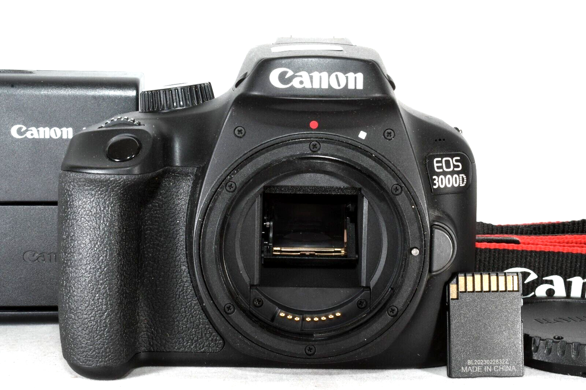 Canon EOS 3000D Digital SLR Camera (Body Only) w/battery, charger