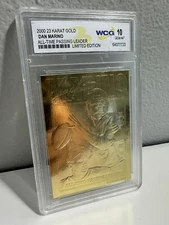 2000 23 KT Gold  Dan Marino, WCG 10 All Time Passing Leader Limited Edition